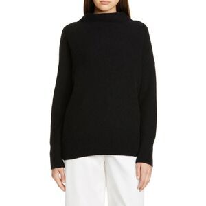 Vince Boiled Cashmere Funnel Neck Pullover in Black Size XS